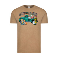 Vintage Coffee Happy Easter truck Vintage Tee - CowhideDigitalArt