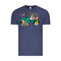 Vintage Denim Happy Easter truck Vintage Tee - CowhideDigitalArt