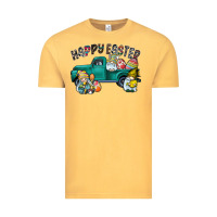 Vintage Mustard Happy Easter truck Vintage Tee - CowhideDigitalArt