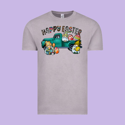 Happy Easter Truck Vintage Tee Designed By Cowhidedigitalart