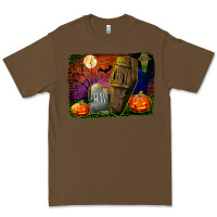 Cacao headstone and coffin background Premium Tee - BundleAndBundleShop