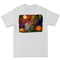 Dove Grey headstone and coffin background Premium Tee - BundleAndBundleShop