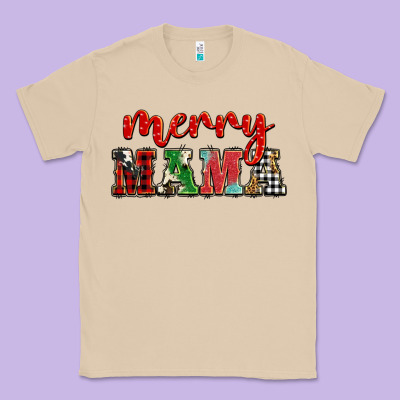 Christmas Merry Mama Classic Tee Designed By Barkaloodesign