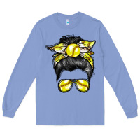 Colony Blue softball mom Long Sleeve Tee - RacoonDesign