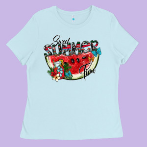 Sweet Summer Time Ladies Tee Designed By Cowhidedigitalart