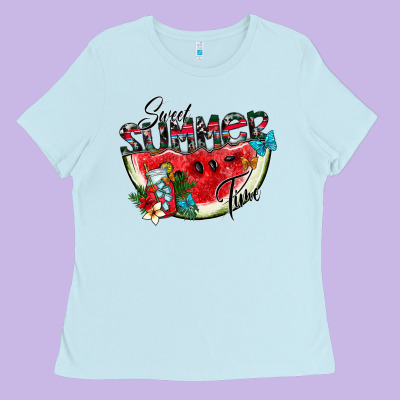 Sweet Summer Time Ladies Tee Designed By Cowhidedigitalart