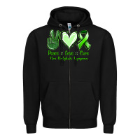 Black Peace Love Cure Non Hodgkins Lympoma Zipper Hoodie - Jasminsmagicworld