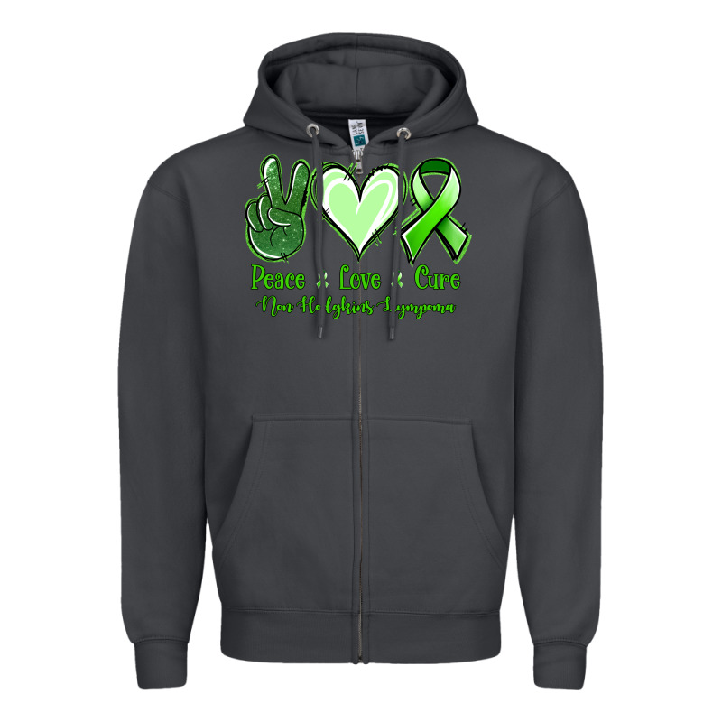 Peace Love Cure Non Hodgkins Lympoma Zipper Hoodie by Jasminsmagicworld | Teevron