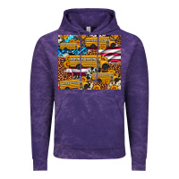 Cloud Purple school bus American flag sunflower cowhide leopard Vintage Hoodie - Artiststas