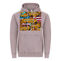 Vintage Zinc school bus American flag sunflower cowhide leopard Vintage Hoodie - Artiststas