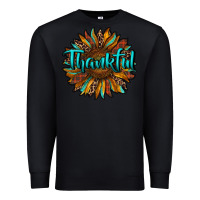 Black thankful sunflower Premium Sweatshirt - RanaPortraitStore
