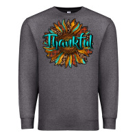 Charcoal Heather thankful sunflower Premium Sweatshirt - RanaPortraitStore