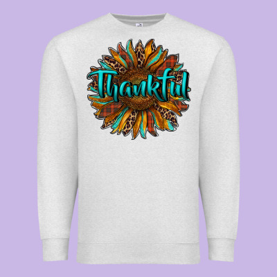 Thankful Sunflower Premium Sweatshirt Designed By Ranaportraitstore