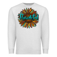 Oatmeal Heather thankful sunflower Premium Sweatshirt - RanaPortraitStore