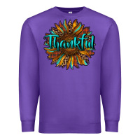 Purple thankful sunflower Premium Sweatshirt - RanaPortraitStore