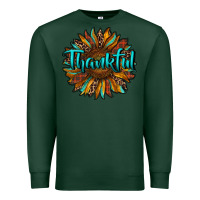 Sports Green thankful sunflower Premium Sweatshirt - RanaPortraitStore