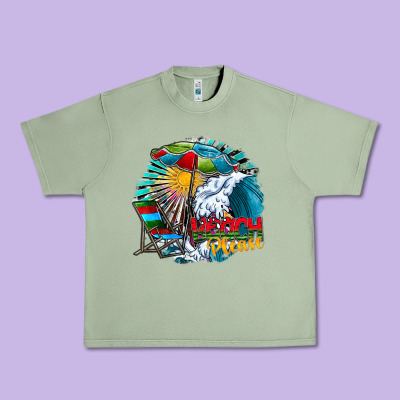 Beach Please Urban Heavy Tee Designed By Cowhidedigitalart
