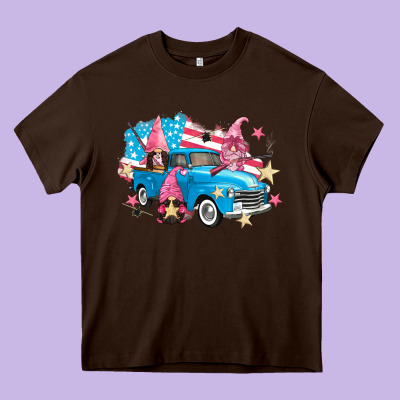 American Truck Gnomes Heavy Core Tee Designed By Fadigitalartstudio