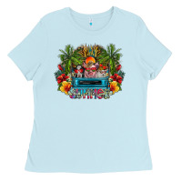 Baby Blue Summer Ladies Tee - CowhideDigitalArt