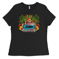 Black Summer Ladies Tee - CowhideDigitalArt