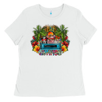White Summer Ladies Tee - CowhideDigitalArt