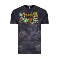 Cloud Black happy camper Vintage Tee - CowhideDigitalArt