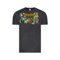 Vintage Black happy camper Vintage Tee - CowhideDigitalArt