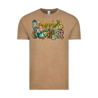 Vintage Coffee happy camper Vintage Tee - CowhideDigitalArt