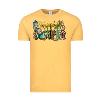 Vintage Mustard happy camper Vintage Tee - CowhideDigitalArt