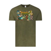 Vintage Olive happy camper Vintage Tee - CowhideDigitalArt