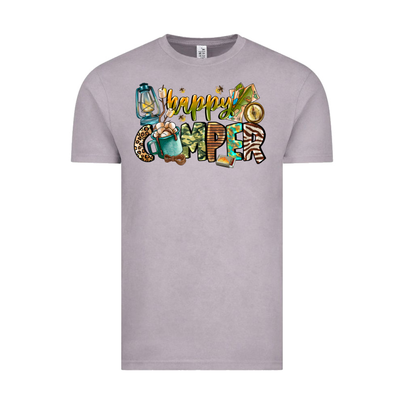 Happy Camper Vintage Tee by CowhideDigitalArt | Teevron