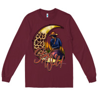 Burgundy stay wild moon cowgirl Long Sleeve Tee - RacoonDesign