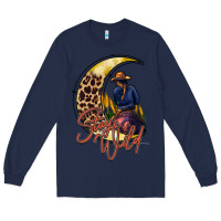 Navy stay wild moon cowgirl Long Sleeve Tee - RacoonDesign
