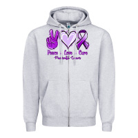 Heather Grey Pace Love Cure Pancreatic Cancer Zipper Hoodie - Jasminsmagicworld