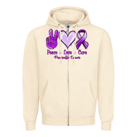 Sandshell Pace Love Cure Pancreatic Cancer Zipper Hoodie - Jasminsmagicworld