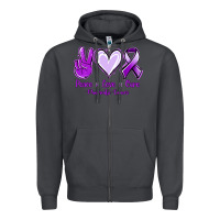 Smoke Pace Love Cure Pancreatic Cancer Zipper Hoodie - Jasminsmagicworld