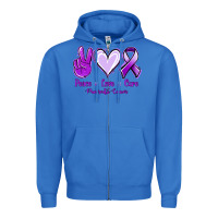 True Royal Pace Love Cure Pancreatic Cancer Zipper Hoodie - Jasminsmagicworld