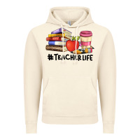 Vintage Artic teacher life with books  pen and coffee Vintage Hoodie - Artiststas