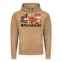 Vintage Camel teacher life with books  pen and coffee Vintage Hoodie - Artiststas
