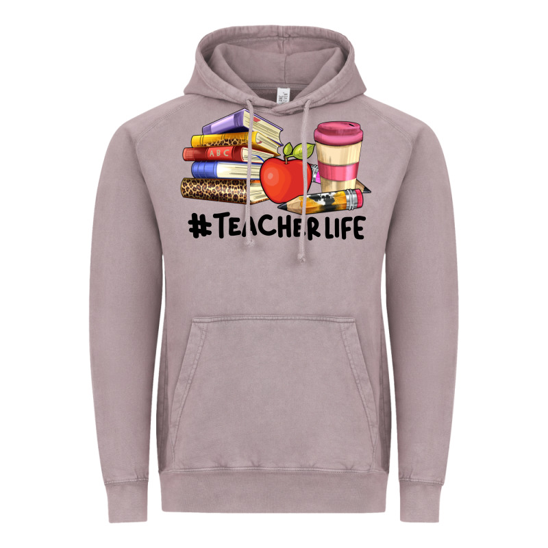 Teacher Life With Books  Pen And Coffee Vintage Hoodie by Artiststas | Teevron