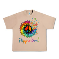 Burro daisy peace sign hippie soul retro hippie flower lovers t shirt Urban Heavy Tee - baoMotion