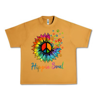 Peanut Butter daisy peace sign hippie soul retro hippie flower lovers t shirt Urban Heavy Tee - baoMotion