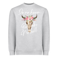 Heather Grey Do No Harm But Take No Bull Heavyweight Sweatshirt - Bettercallsaul
