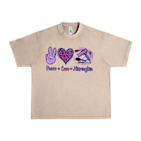 French Oak Peace Love Hairstylist Urban Heavy Tee - Jasminsmagicworld