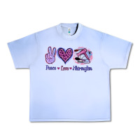 Grape Ice Peace Love Hairstylist Urban Heavy Tee - Jasminsmagicworld