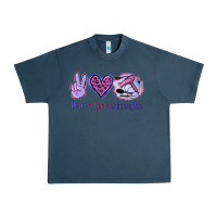 Midnight Navy Peace Love Hairstylist Urban Heavy Tee - Jasminsmagicworld