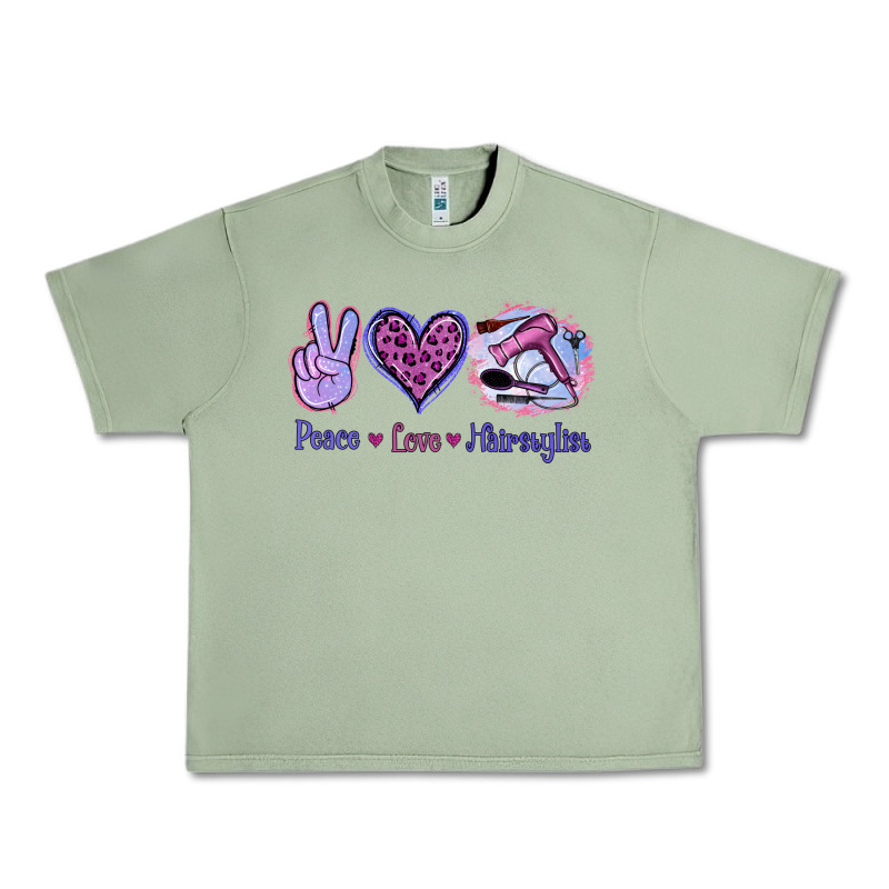 Peace Love Hairstylist Urban Heavy Tee by Jasminsmagicworld | Teevron
