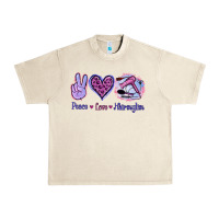 Sandshell Peace Love Hairstylist Urban Heavy Tee - Jasminsmagicworld