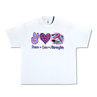 White Peace Love Hairstylist Urban Heavy Tee - Jasminsmagicworld