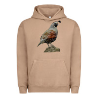 Pigment Burro California Quail Bird Urban Hoodie - RanaPortraitStore
